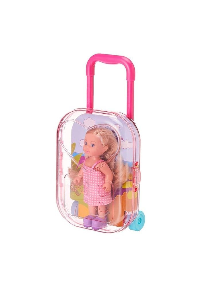 Knick Knack Mini Trolley Doll Set with Carry Case - Strip Print Dress - Image 4